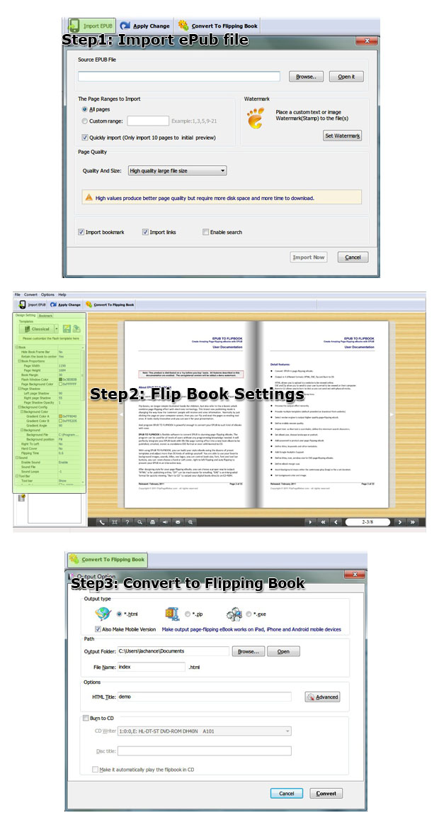 ePub -to-flash-page-flip-steps