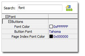 How to change button font color in flash flip book