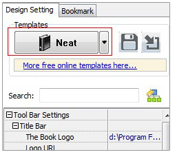 Click Template button in PageFlip PDF to Flash to enter “Select a Template” interface