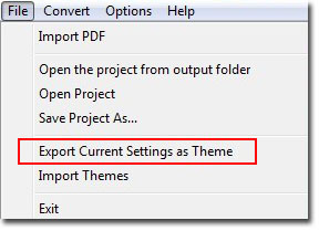 How to save flash flip book theme once I design one?