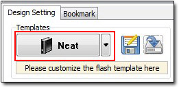 Click “Templates” to enter template interface of flash flip book