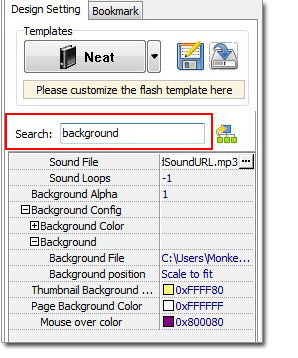 How to use search function to find targeted setting option?