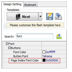 Start designing from the design setting panel