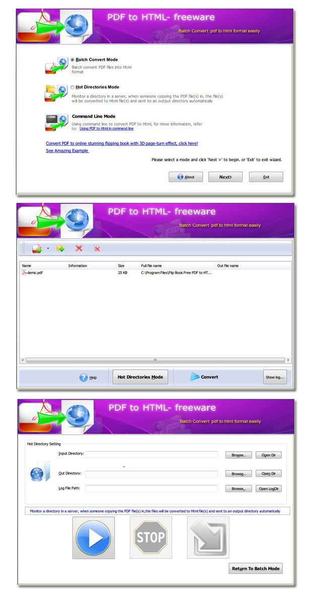 Flash Page Flip Free PDF to HTML screenshot