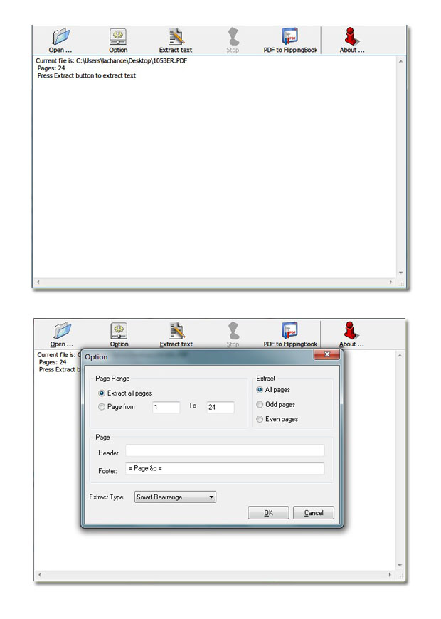 Flash Page Flip Free PDF to Text screenshot