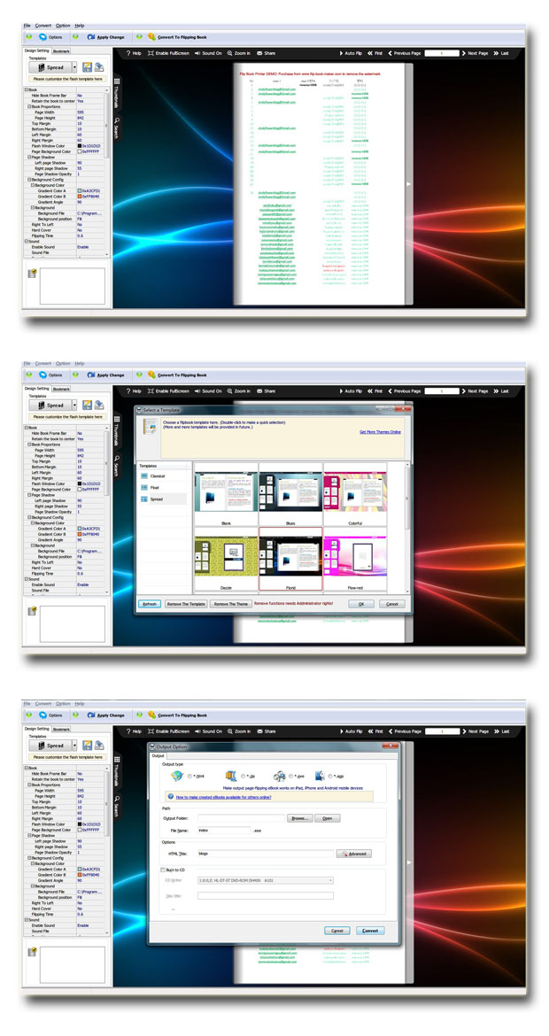 Windows 8 Flash Page Flip Printer full