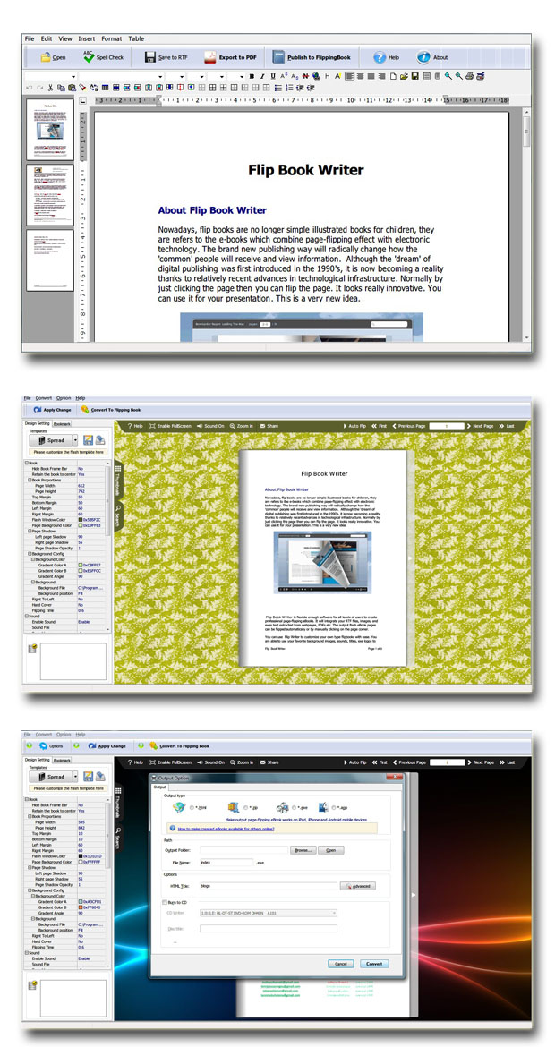 Flash Page Flip Writer screenshot