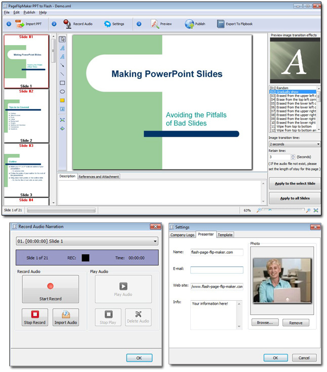 Free Flash Page Flip Maker PPT to Flash screenshot