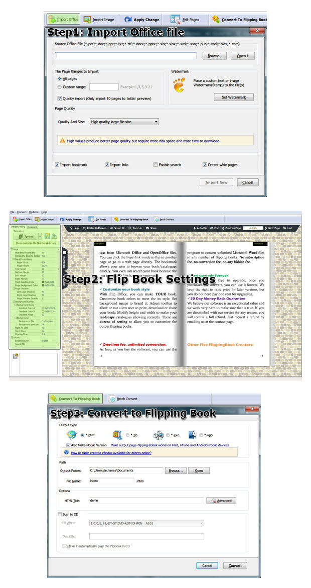 Office-to-flash-page-flip-pro-steps