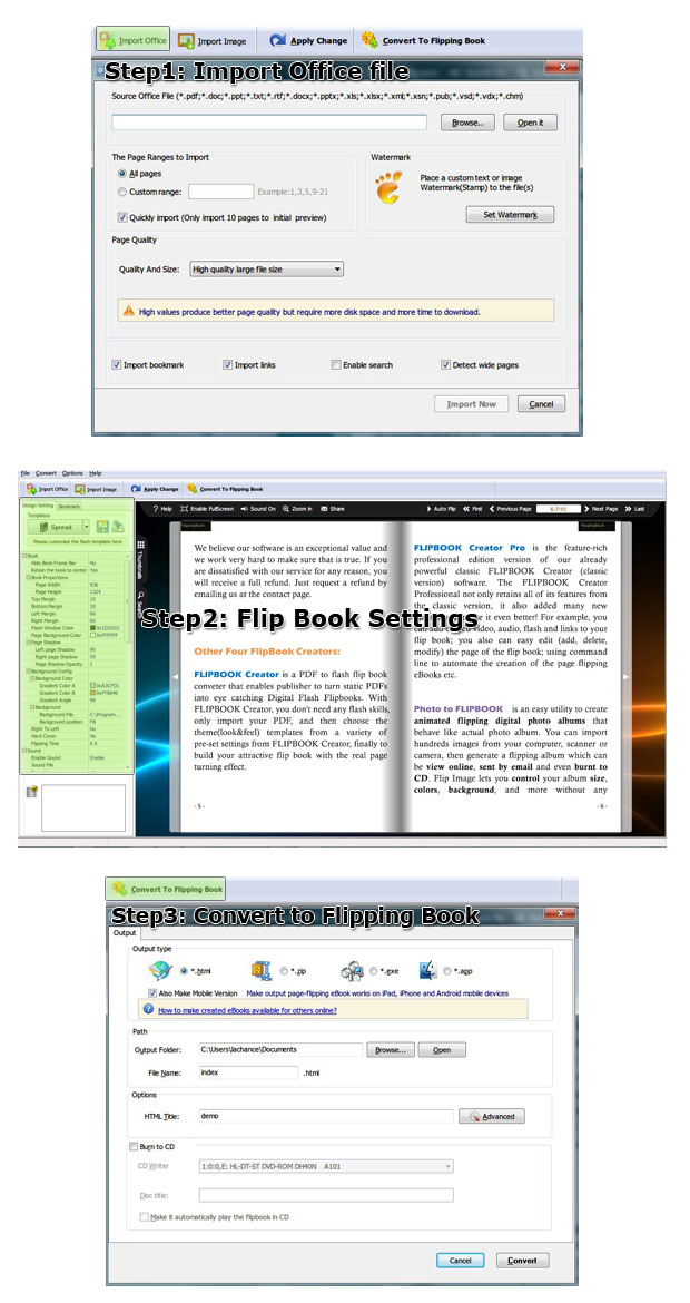 Office-to-flash-page-flip-steps