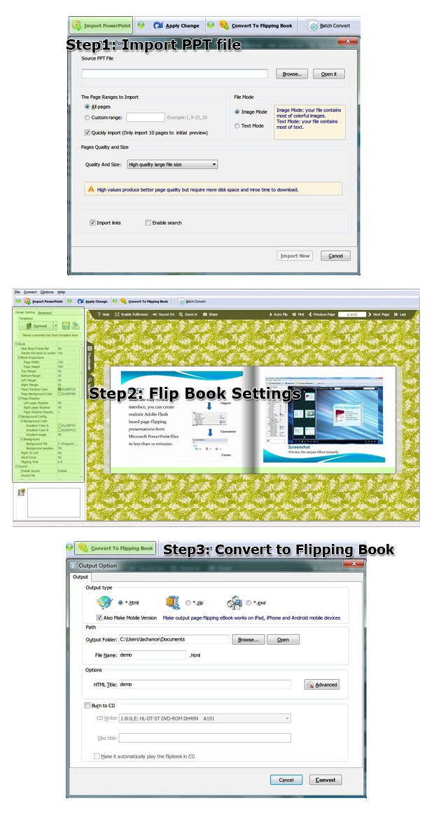 PPT-to-flash-page-flip-steps