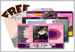 Flash Flip Book Templates of Pink Flower Style