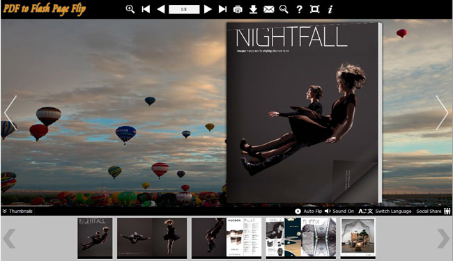 Balloon Theme for Flash Flip Book