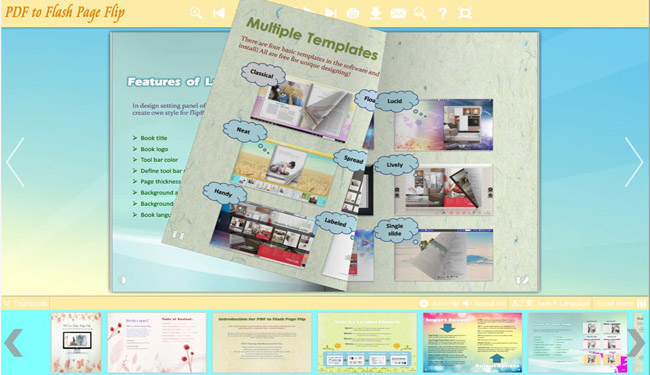 Blue style for PDF to Flash Page Flip