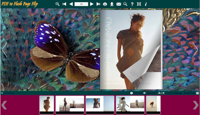 Butterflies Templates for Flash Flip eBook