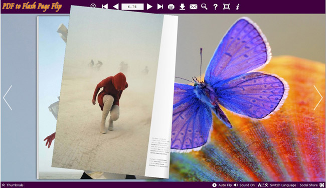 Butterflies Templates for Flash Flip eBook