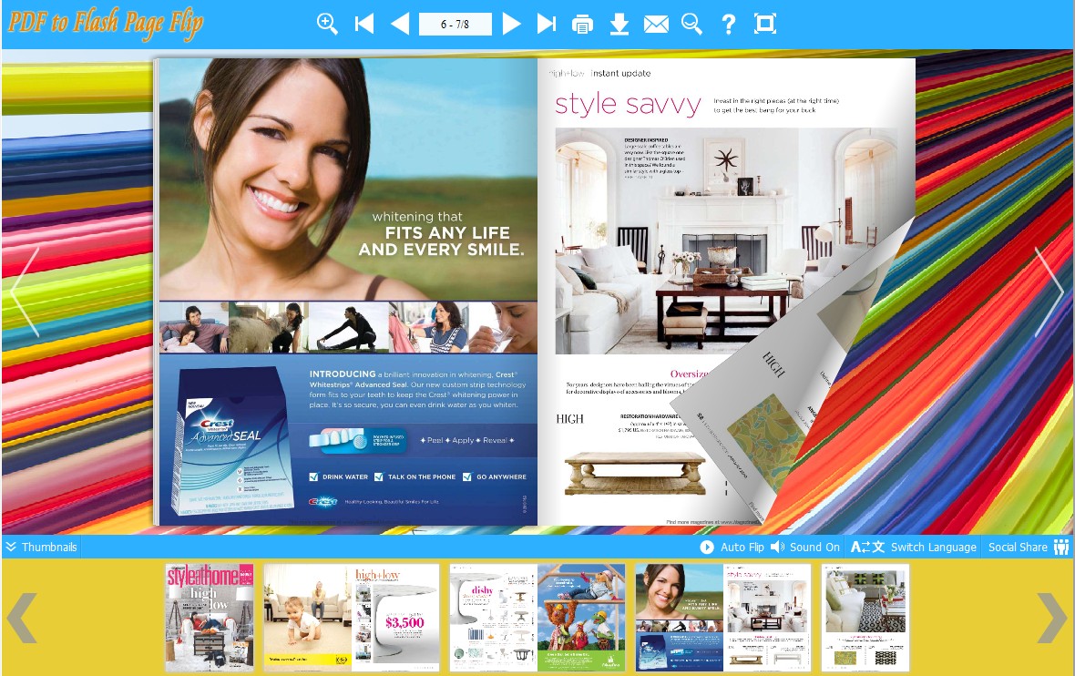 Colorful Life Theme for Flash Flip Software