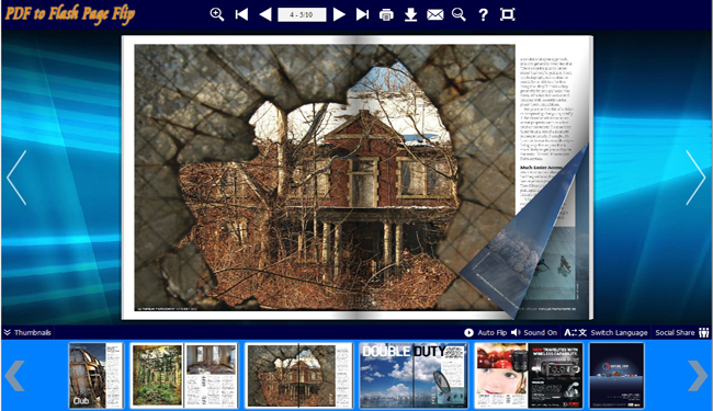 Concise Background Theme for Flash Flip Book