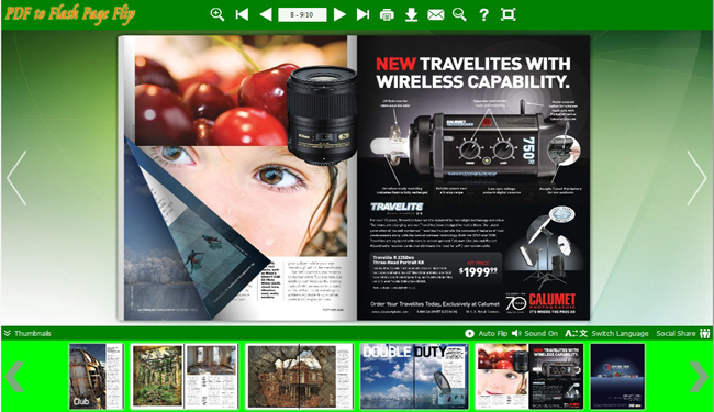 Concise Background Theme for Flash Flip Book