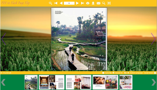 Grassland Theme for Flash Flip Book screenshot