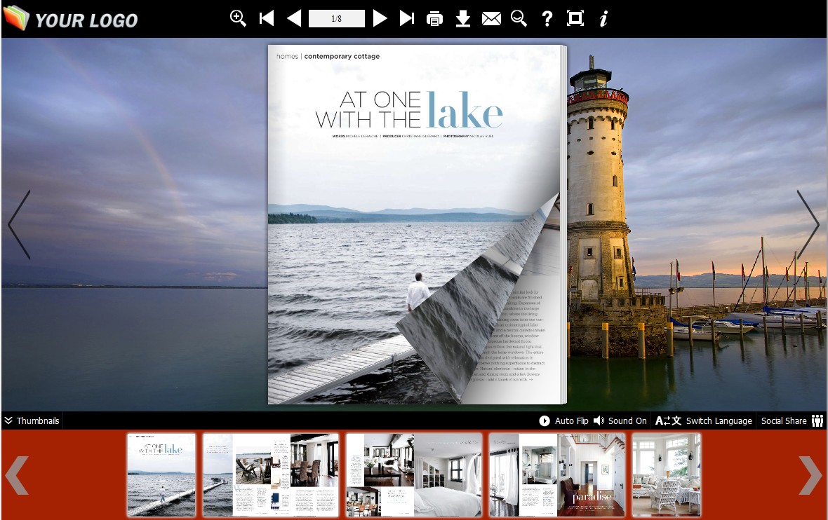 PDF to Flash Page Flip Light House Templates