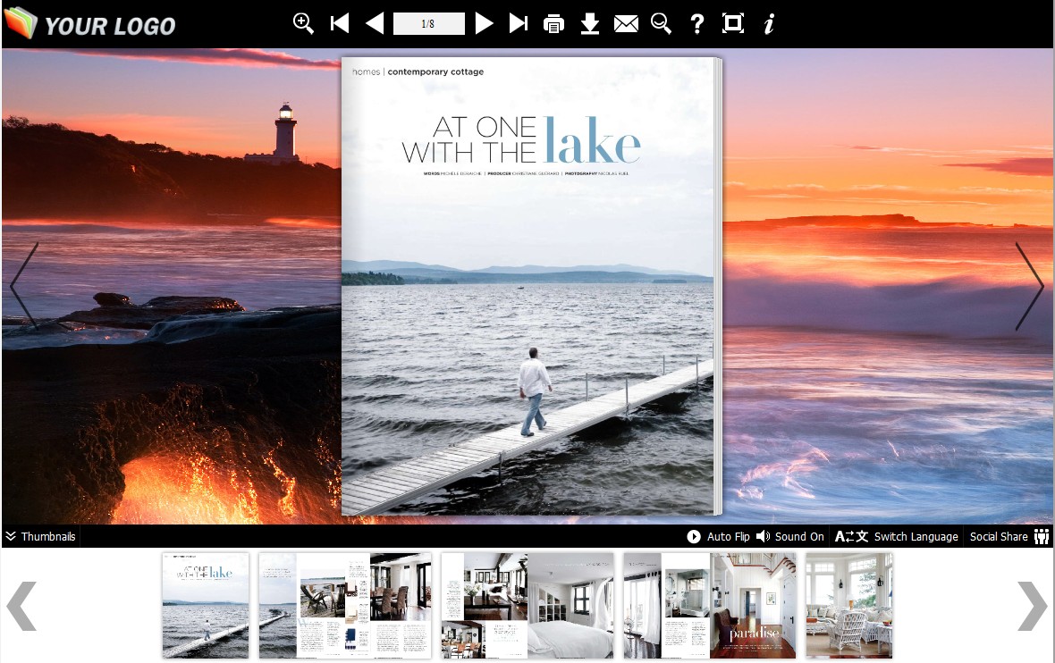 PDF to Flash Page Flip Light House Templates