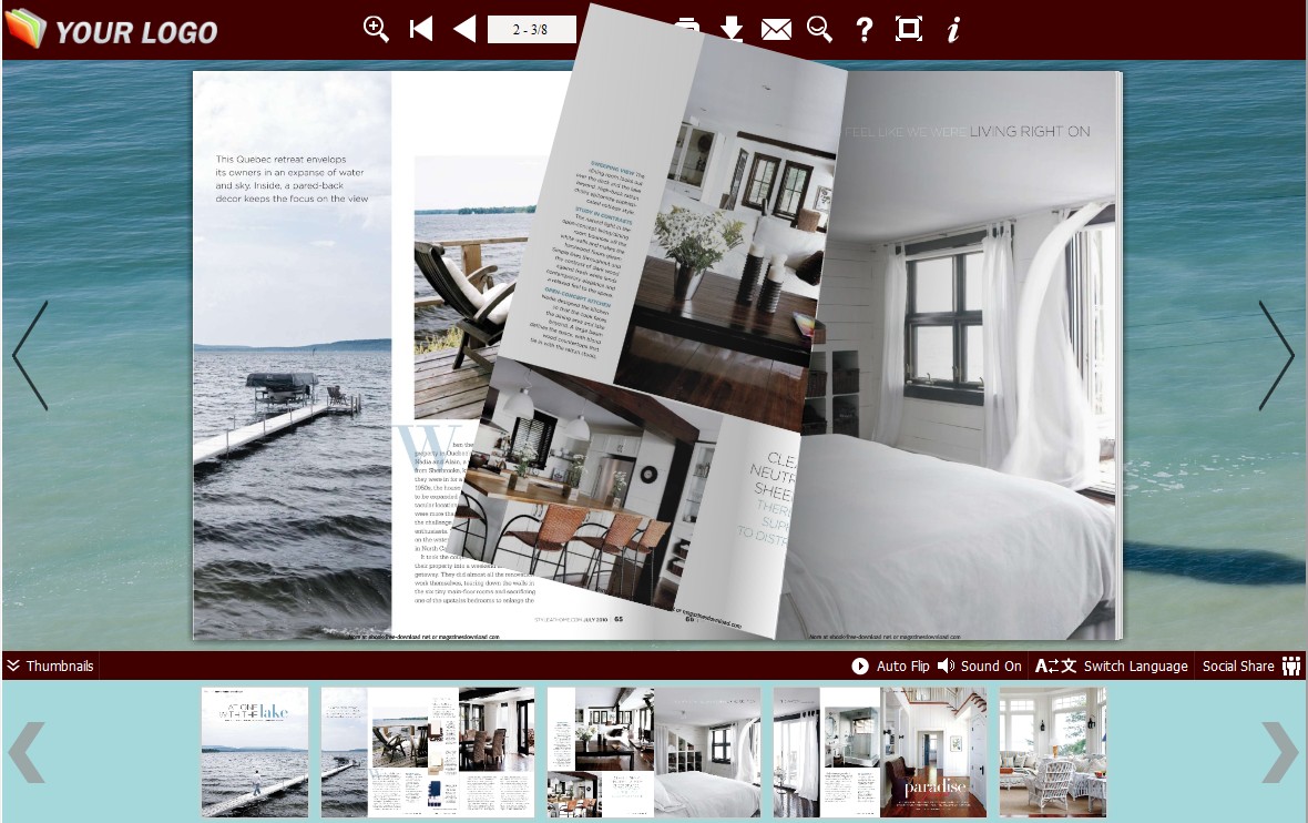 PDF to Flash Page Flip Light House Templates