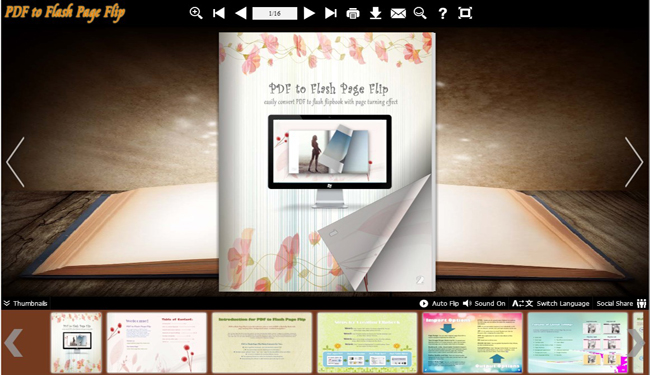 Magic Book Theme for Flash Flip E-Publication