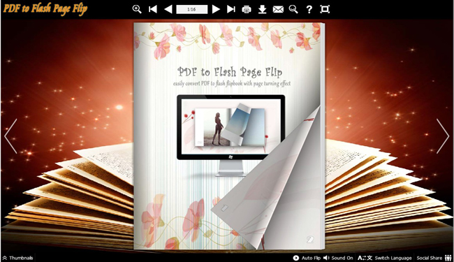 Magic Book Theme for Flash Flip E-Publication