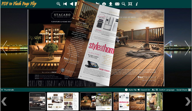Night Templates for PDF to Flash Page Flip screenshot