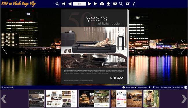 Night of Neat Template for PDF to Flash Page Flip