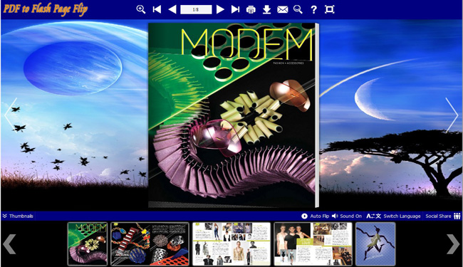 Windows 7 Flash Flip Book Planet Theme 1.0 full