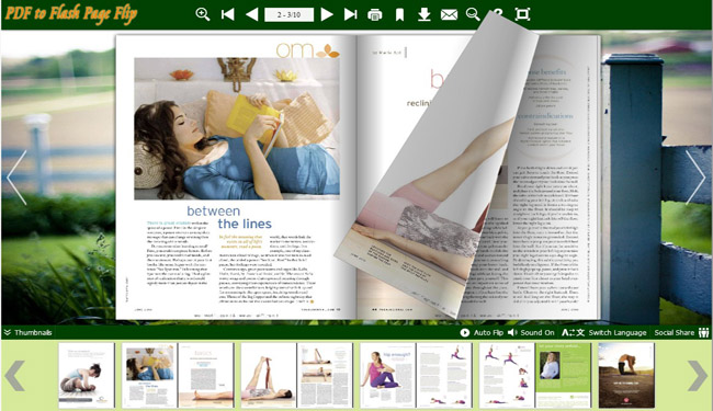 Plants Style for Flash Page Flip Book