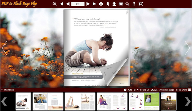 Plants Style for Flash Page Flip Book