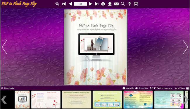 Purple Style for Flash eBook Template 1.0 full