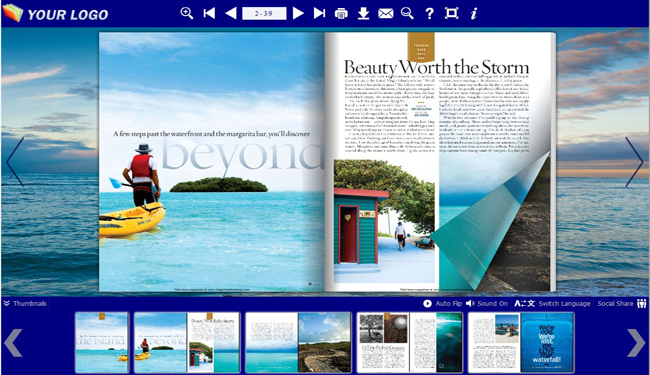 Flash Flip Book Templates of Sea Theme