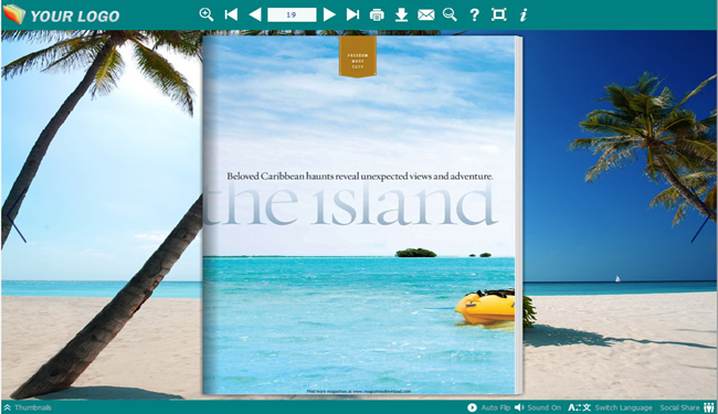 Flash Flip Book Templates of Sea Theme