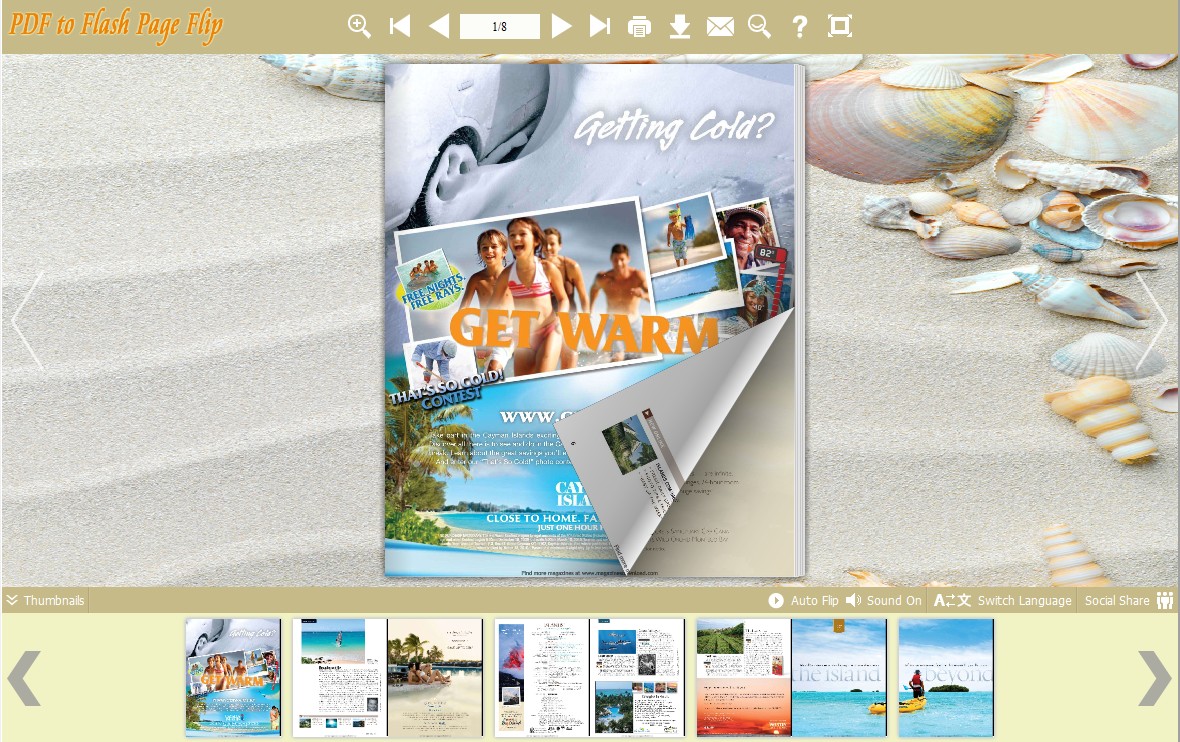 Shell Templates for Flash Flip Book screenshot