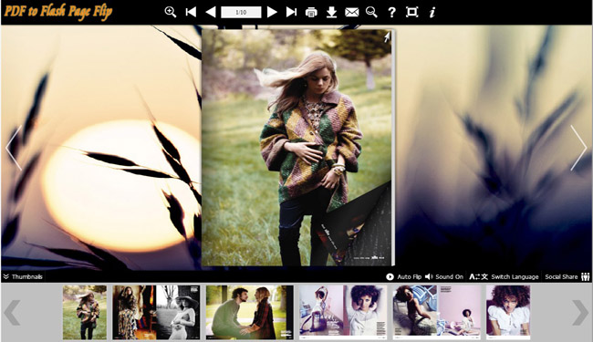 Sunset Template for Flash Flip Book 1.0 full