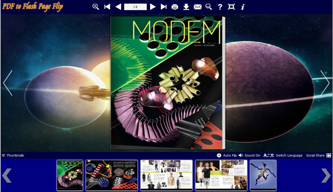 Windows 7 Flash Flip Book Universe Templates 1.0 full