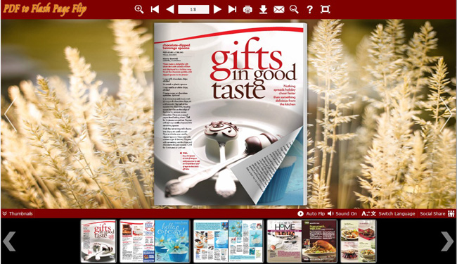 Windows 7 Weeds Style of Flash Page Flip Book 1.0 full